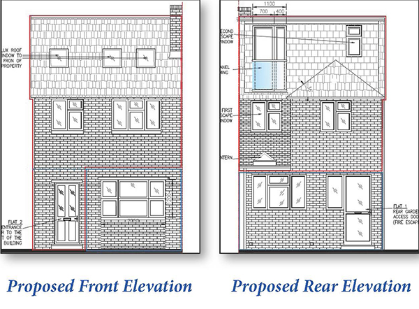 Lot: 134 - SEMI-DETACHED PROPERTY WITH DEVELOPMENT OPPORTUNITY TO BE COMPLETED - Proposed Front Elevation